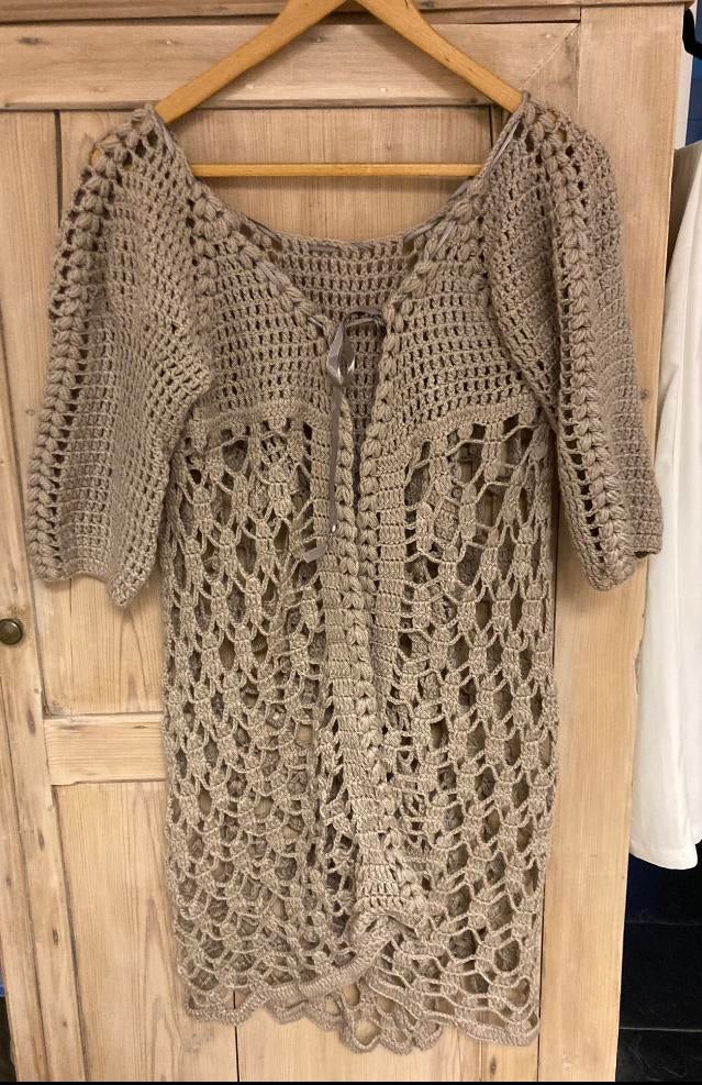Ibiza Boho-stijl Strandwear - Sexy Gehaakt Design, Ophalen, Zo goed als nieuw, Maat 38/40 (M), Beige