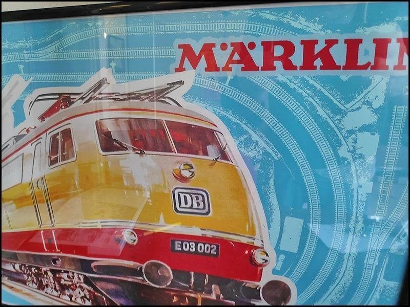 Prachtig MARKLIN Reclame Poster Affiche in Frame mooi kado, Wisselstroom, Verzenden, Märklin, Nieuw