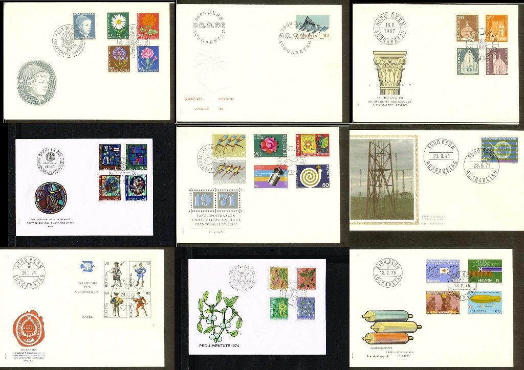 15x FDC's Zwitserland [CH002], Ophalen of Verzenden, Onbeschreven, Europa