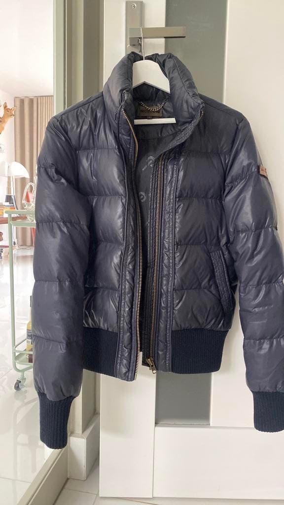 Moscow Donkerblauwe Pufferjack Maat S, Kleding | Dames, Jassen | Winter, Ophalen of Verzenden, Zo goed als nieuw, Maat 36 (S)