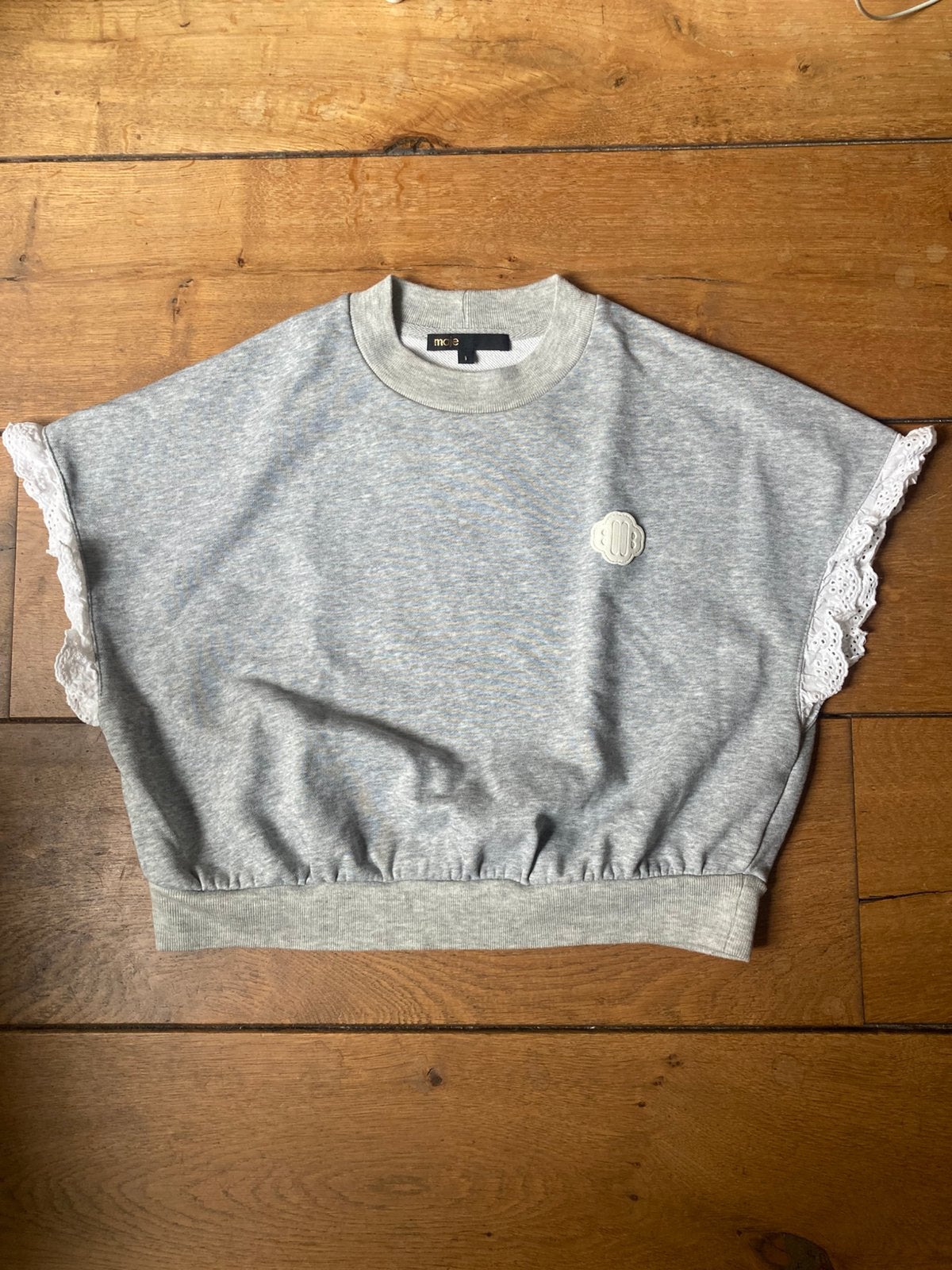 Maje sweat/ korte mouw, Maat 1 (komt overeen met S), Verzenden, Nieuw, Maat 36 (S), Grijs