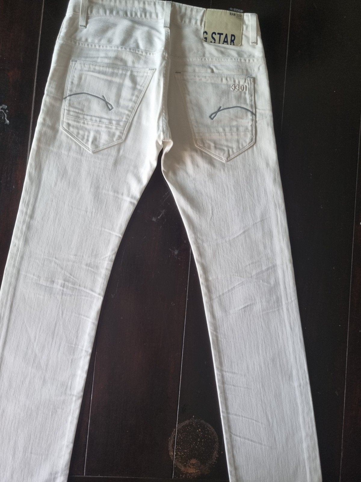 ZGAN CLASSIC G STAR RAW MORRIS LOW STRAIGHT JEANS SIZE 30/32, G-Star Raw, Wit, W32 (confectie 46) of kleiner, Ophalen of Verzenden