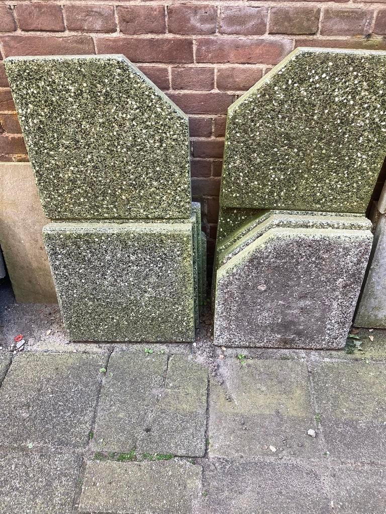 Gratis grind tegels, Tuin en Terras, Tegels en Klinkers, Ophalen, Gebruikt, Beton, Terrastegels
