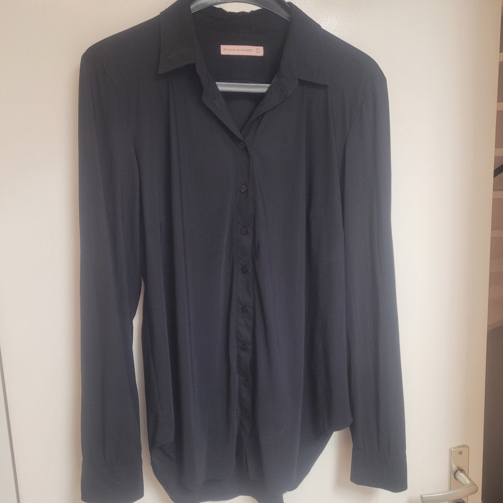 Studio Anneloes poppy zwarte blouse  L, Kleding | Dames, Ophalen of Verzenden, Zo goed als nieuw, Zwart
