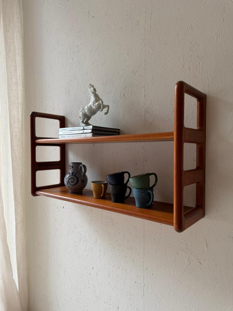Dyrlund teak wandrek jaren 60 Deens design l Bij de Tijd, Ophalen of Verzenden, Zo goed als nieuw