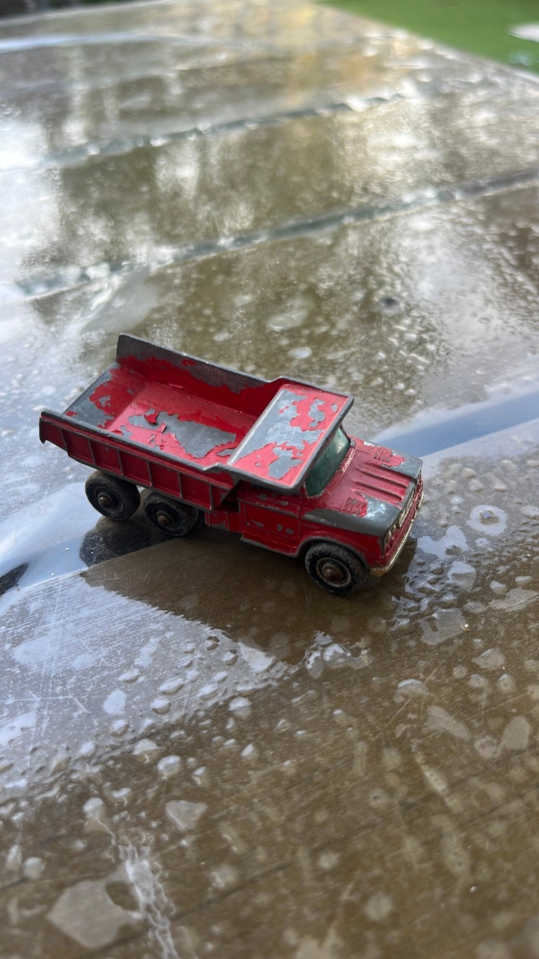 Vintage Lesney Matchbox Diecast Dodge Crane Truck #MB63, Ophalen of Verzenden, Gebruikt