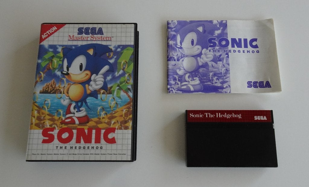 Sonic The Hedgehog compleet voor Sega Master System, Spelcomputers en Games, Ophalen, 1 speler, Zo goed als nieuw, Vanaf 3 jaar