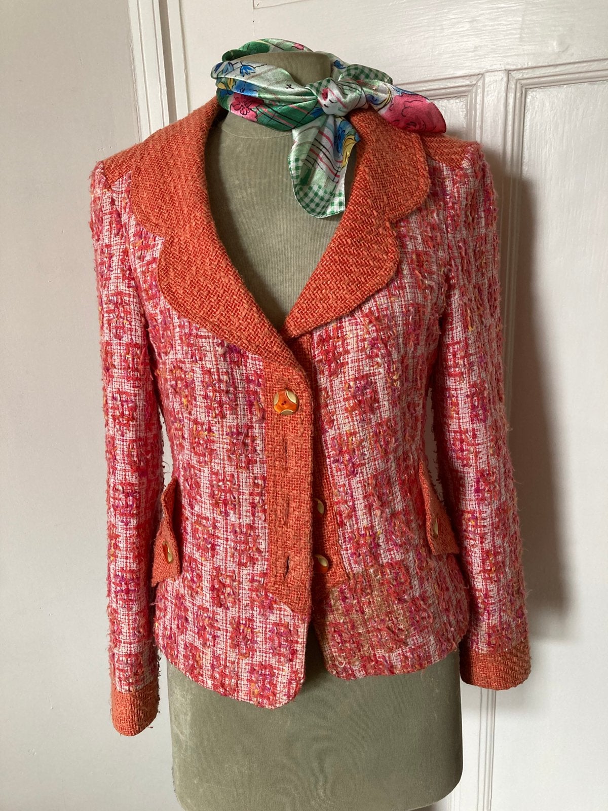 Super leuk vintage jasje, Ophalen of Verzenden, Gedragen, Maat 42/44 (L), Oranje