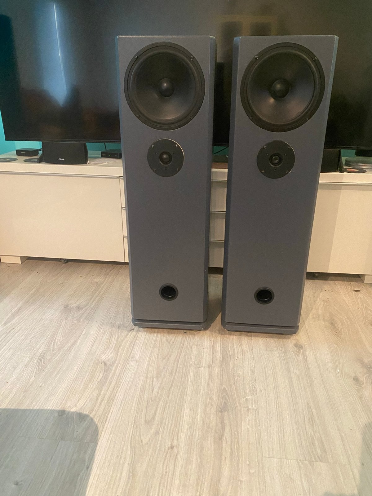 Vifa filigranVloerstaande luidsprekers - Grijs, set van 2, Vloerstaande luidspreker, Gebruikt, 120 tot 150 watt, Basreflex