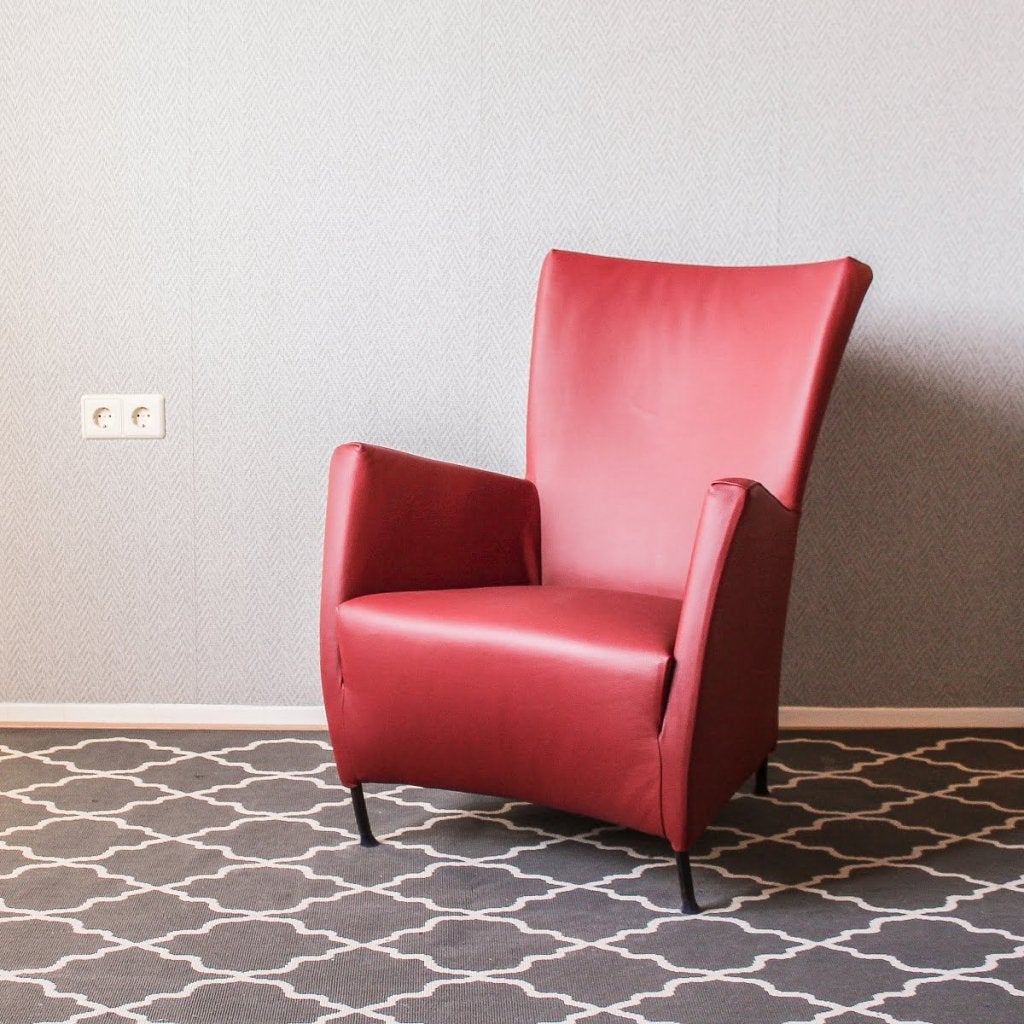 Montis Windy fauteuil rood leder, Niet ingevuld, Zo goed als nieuw, Niet ingevuld, Niet ingevuld