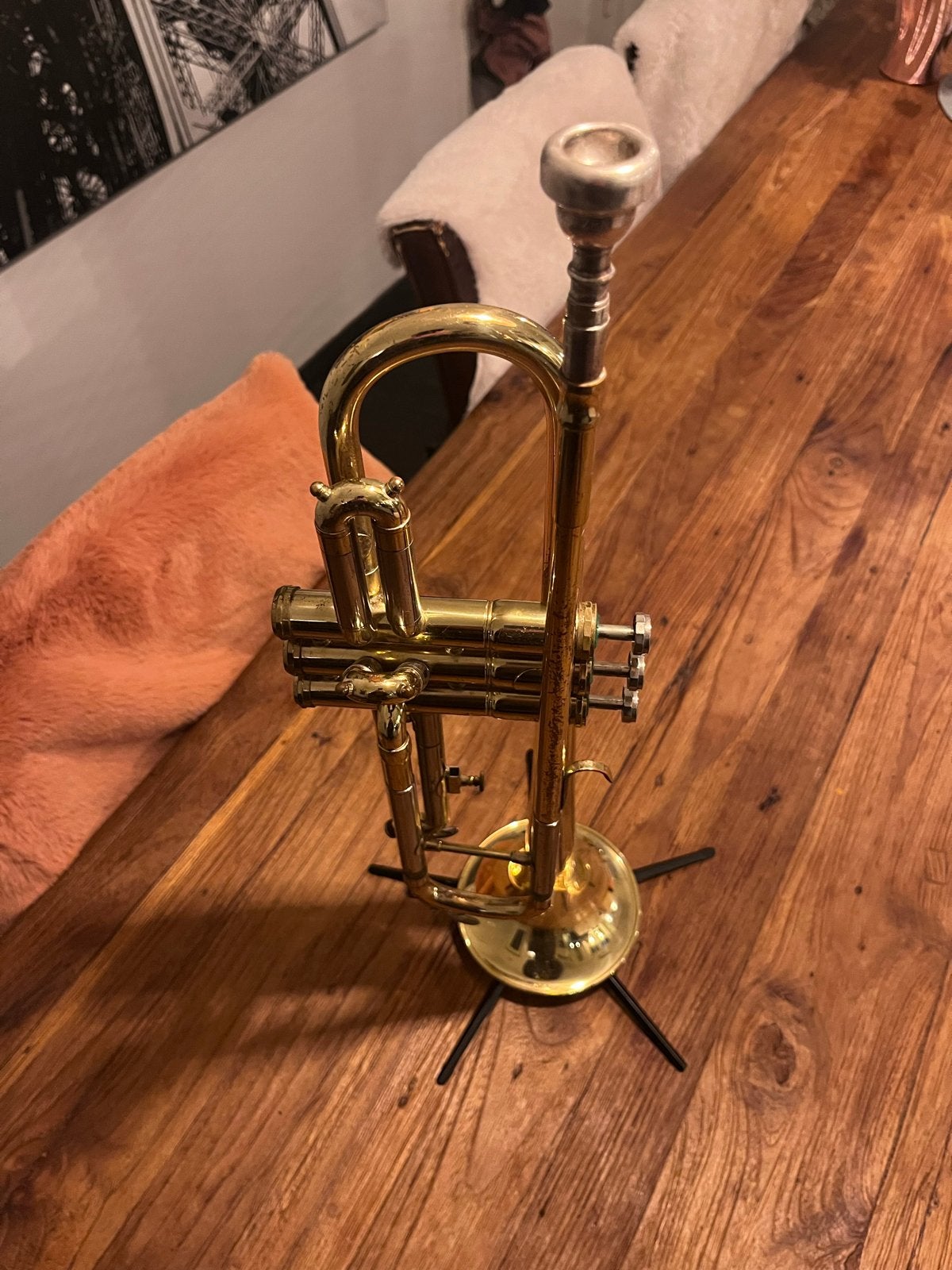 Trompet gebruikt merk Swallow, Muziek en Instrumenten, Ophalen of Verzenden, Gebruikt, Bes-trompet