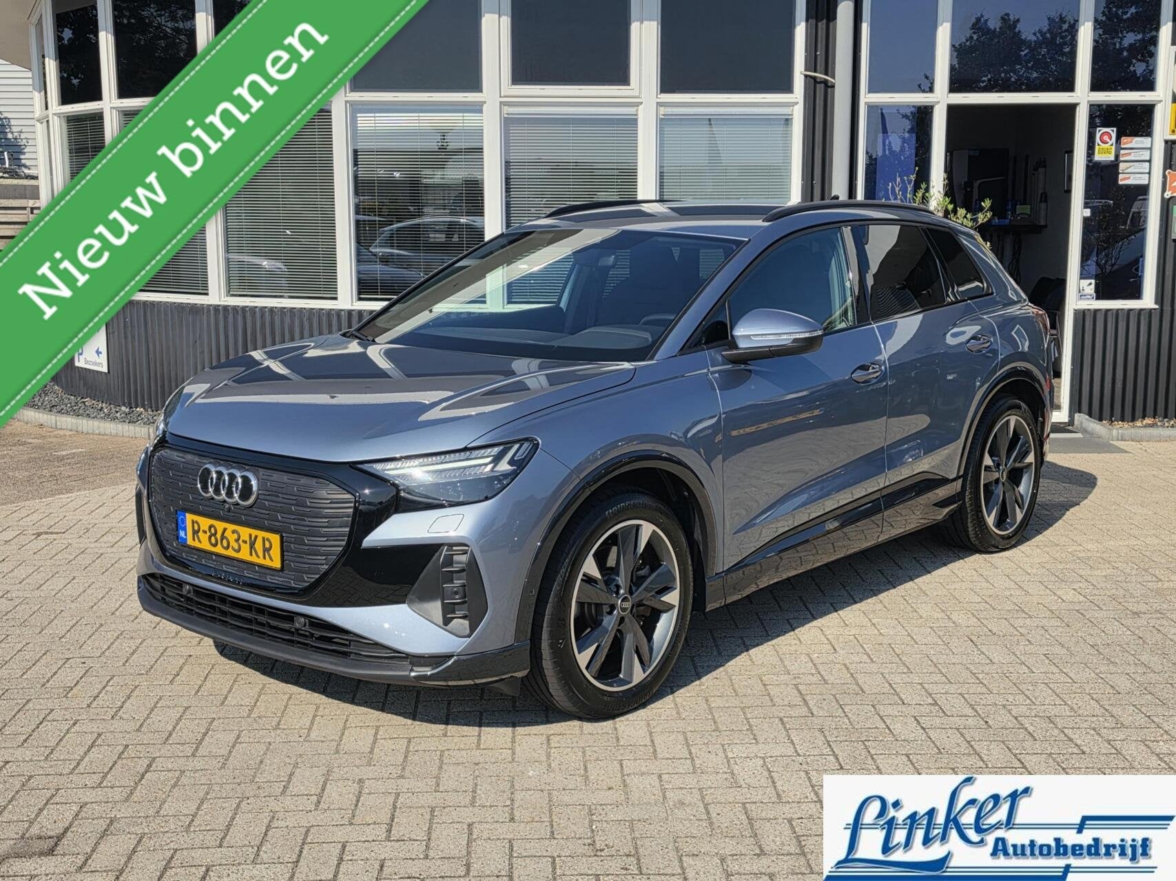 Audi Q4 e-tron 40 Advanced edition 77 kWh /SOH 97%/ MATRIX/2, Auto's, Audi, Achterwielaandrijving, Gebruikt, Zwart, Blauw