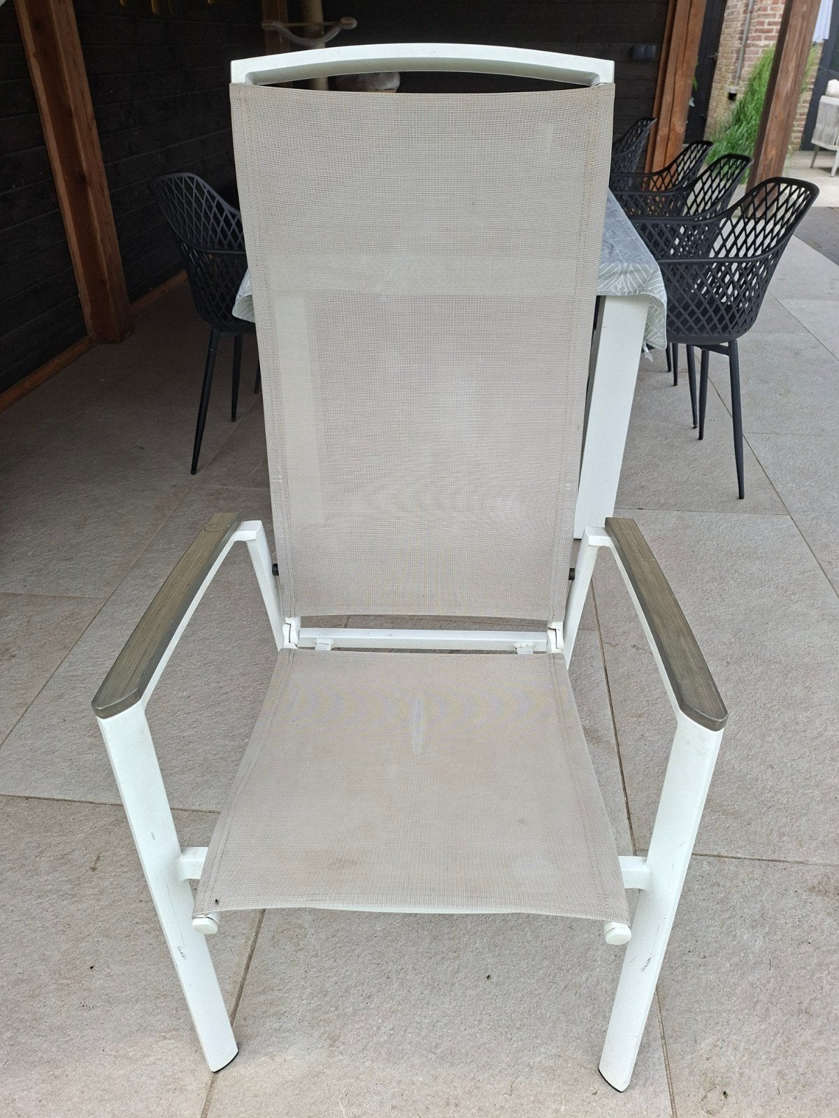 BuitenHof tuinstoelen 6 stuks - verstelbaar en comfortabel, Ophalen of Verzenden, Gebruikt, Metaal, Verstelbaar