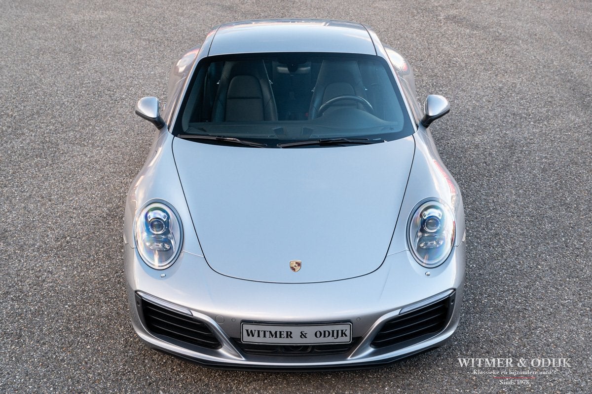 Porsche 911 3.0 Carrera 4 Wide-Body (bj 2017, automaat), Dealer onderhouden, Gebruikt, Zwart, 4 stoelen