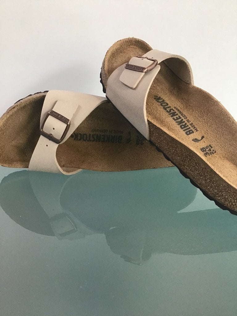 Birkenstock 38 Madrid beige | Nieuw | Gratis verzenden, Slippers, Verzenden, Beige, Nieuw