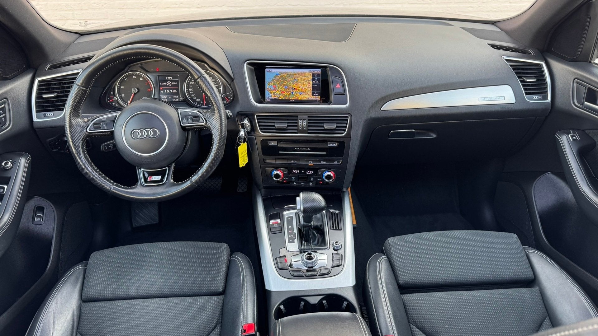 Audi Q5 2.0 TFSI quattro Sport Edition 3 X S-line Automaat N, Auto's, Gebruikt, Euro 6, 4 cilinders, Blauw