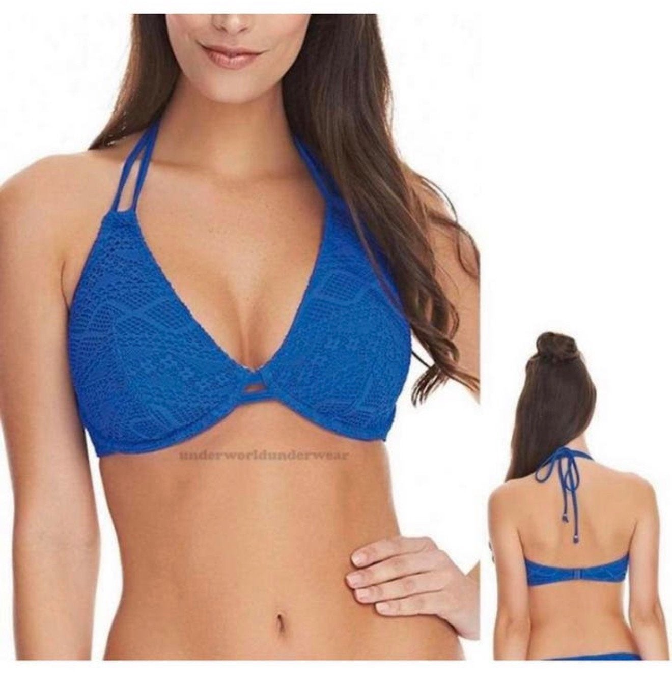 Sundance Beugelloze Halter bikini-top Bikinitop Kobalt 32-FF, Kleding | Dames, Blauw, Nieuw, Ophalen of Verzenden, H