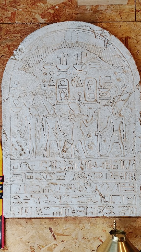 Reproductie van de Stele Sesostris Egyptisch graf monument, Antiek en Kunst, Ophalen of Verzenden