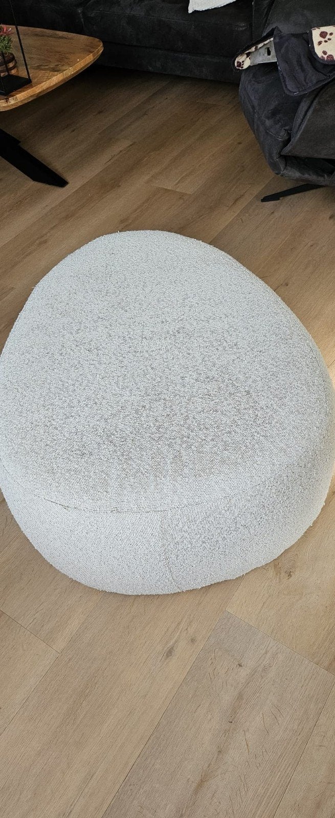 Poef ovaal, Minder dan 50 cm, 50 tot 75 cm, Ophalen of Verzenden, Ovaal