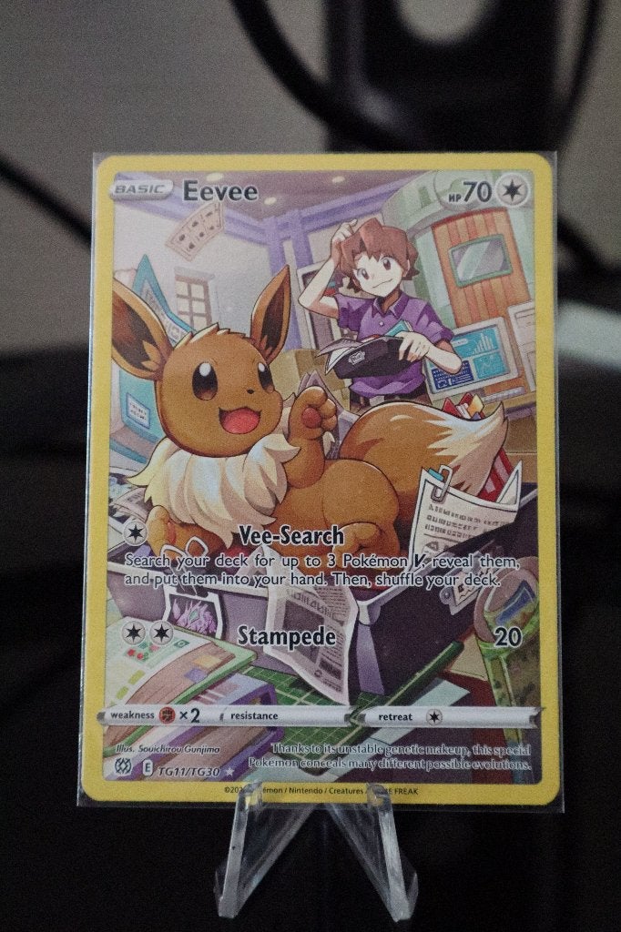 Eevee TG11/TG30 Brilliant Stars Trainer Gallery Ultra Rare, Verzenden, Zo goed als nieuw, Losse kaart, Foil