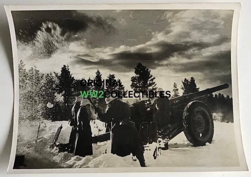 Kanon in de sneeuw, Oostfront 1944, Verzamelen, Ophalen of Verzenden, Overige soorten, Nederland, Foto of Poster