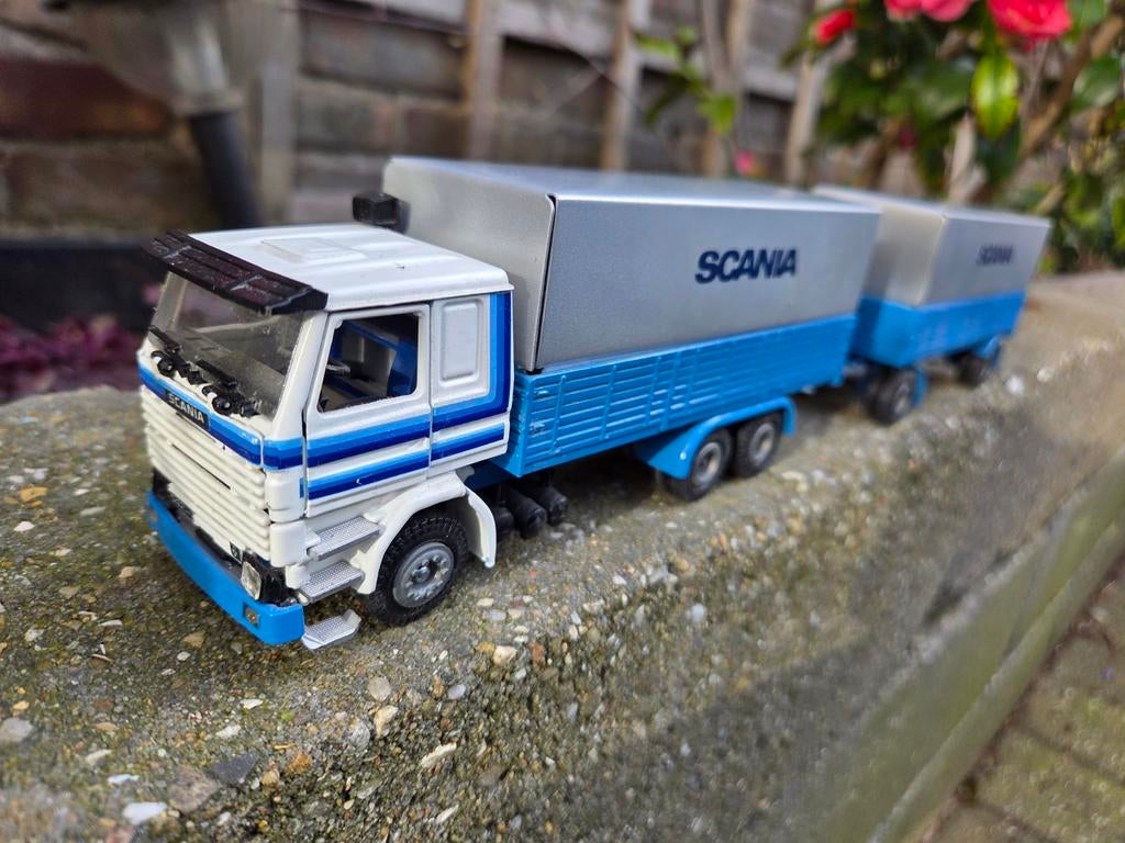 Tekno Scania 142H Demo set, Ophalen of Verzenden, Zo goed als nieuw, Bus of Vrachtwagen, Tekno