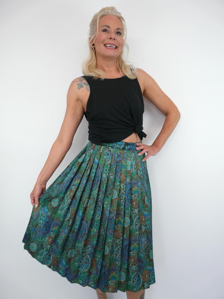 *Abfab Vintage Plisse / Plooien Rok 38*, Maat 38/40 (M), Ophalen of Verzenden, Zo goed als nieuw, Knielengte