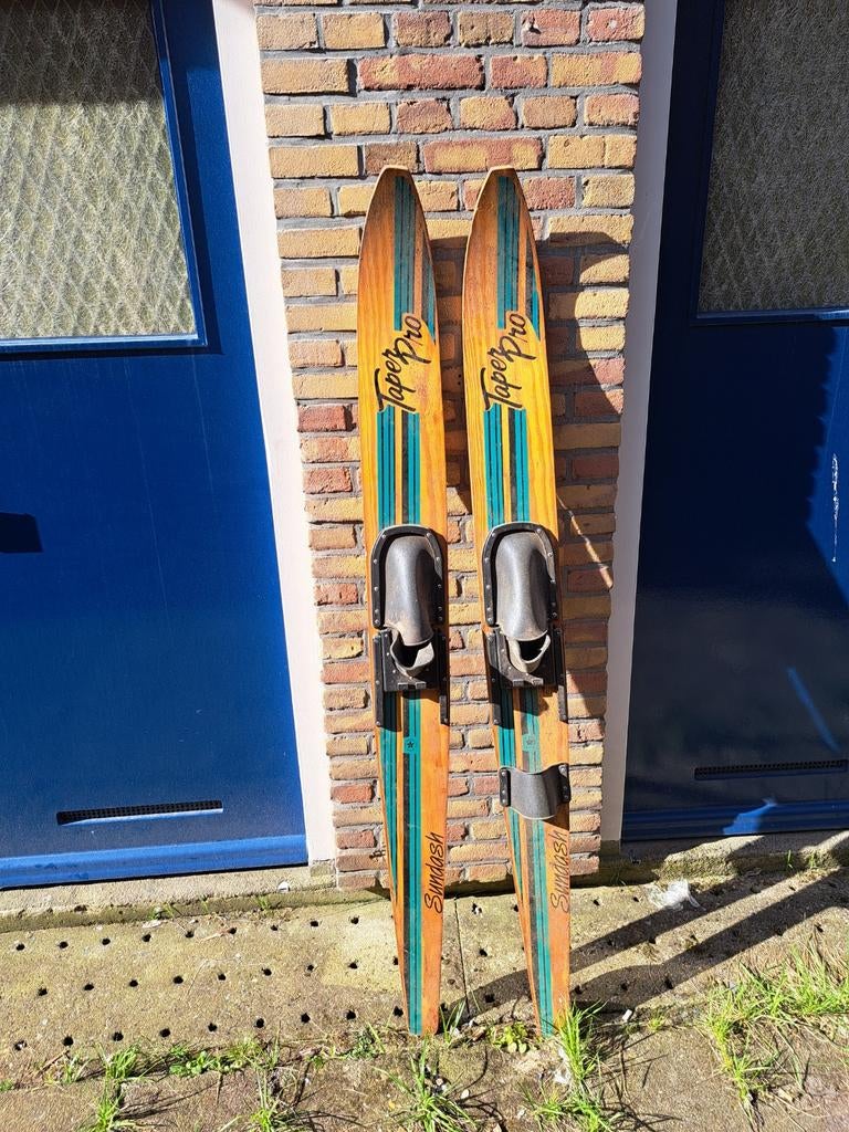 Vintage Sundash Taper Pro waterski's - Jaren '70, Watersport en Boten, Waterski's, Ophalen, Gebruikt, 160 cm of meer, Waterski's