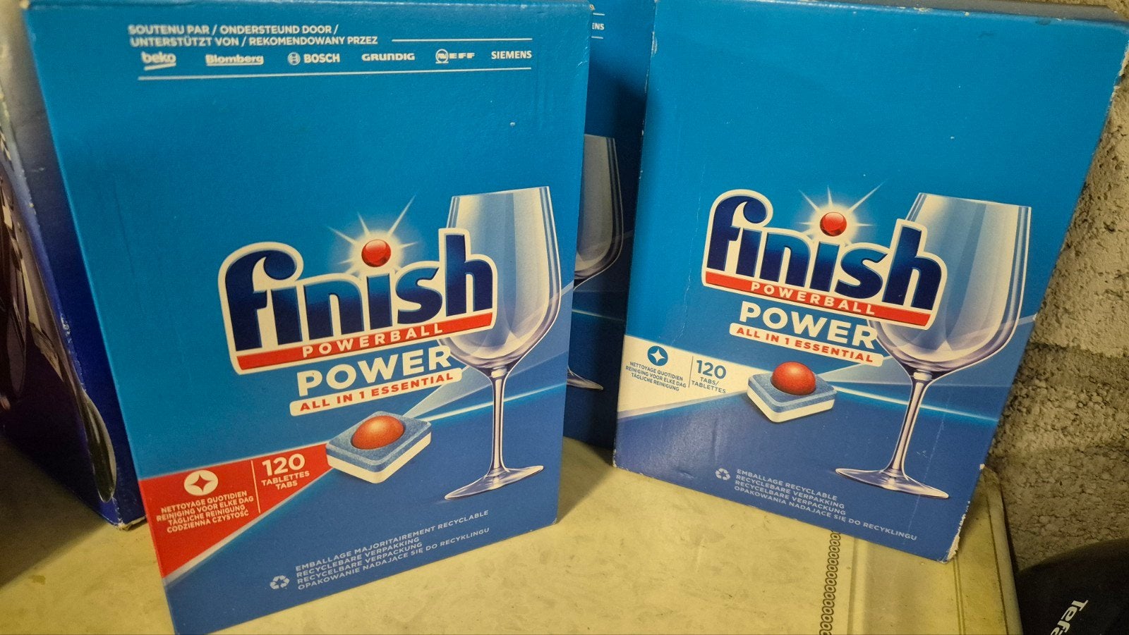 3 dozenFinish Powerball Power All in 1 Essential vaatwastabl, Ophalen of Verzenden, Schoonmaakmiddel