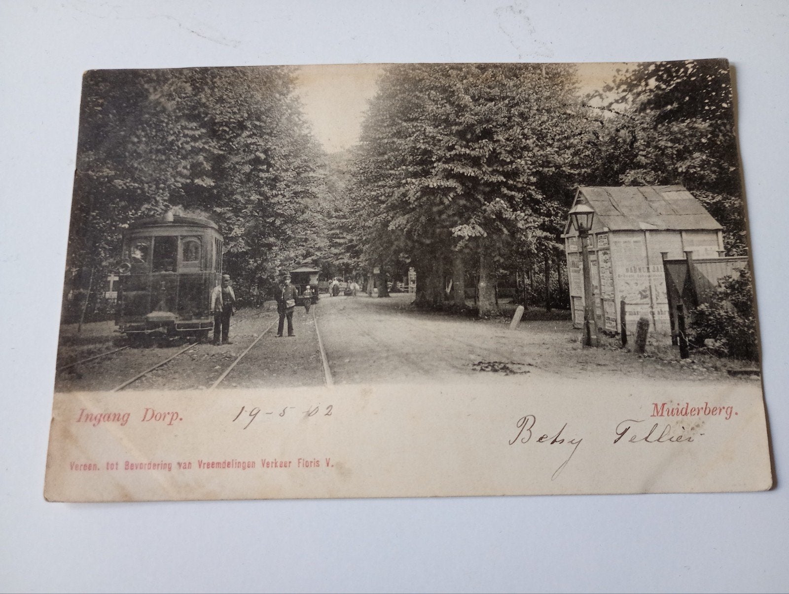 Muiderberg Gooise Stoomtram 1902, Ophalen of Verzenden, Voor 1920, Gelopen, Noord-Holland