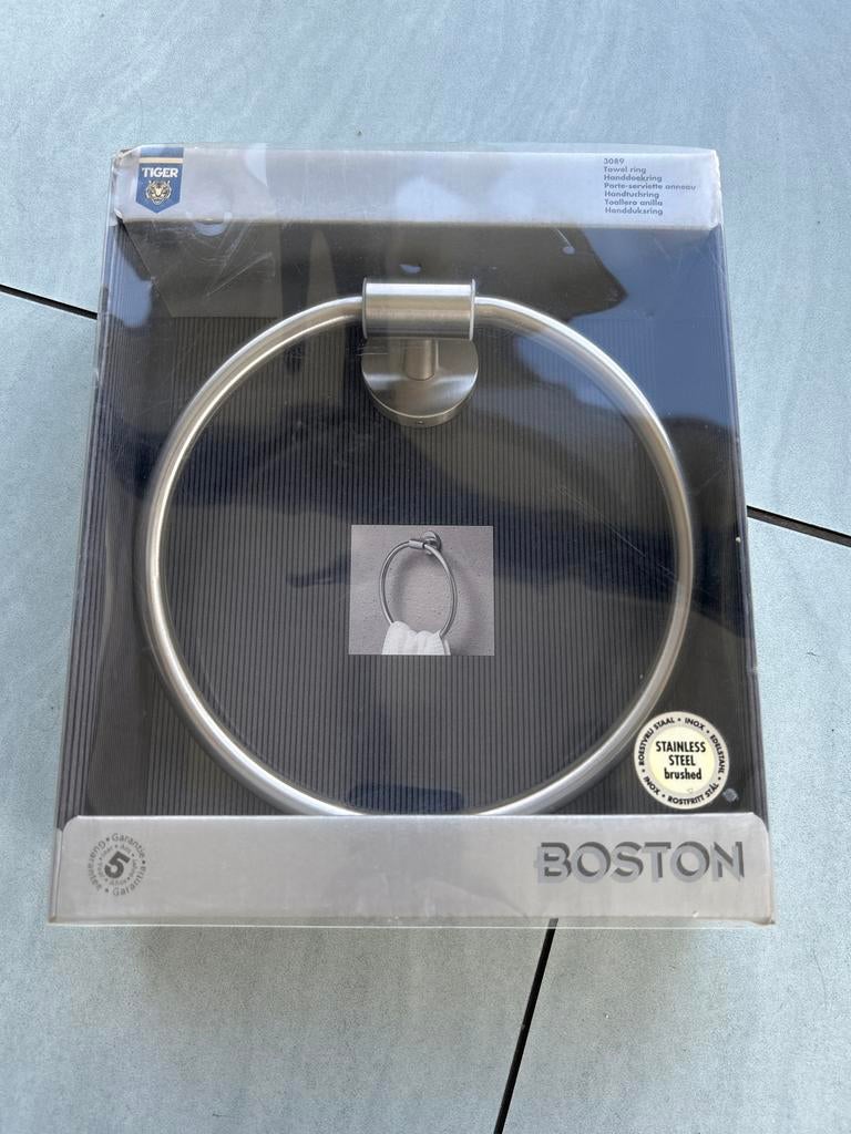 Tiger Boston handdoekring, Ophalen of Verzenden, Nieuw, Grijs, Overige typen