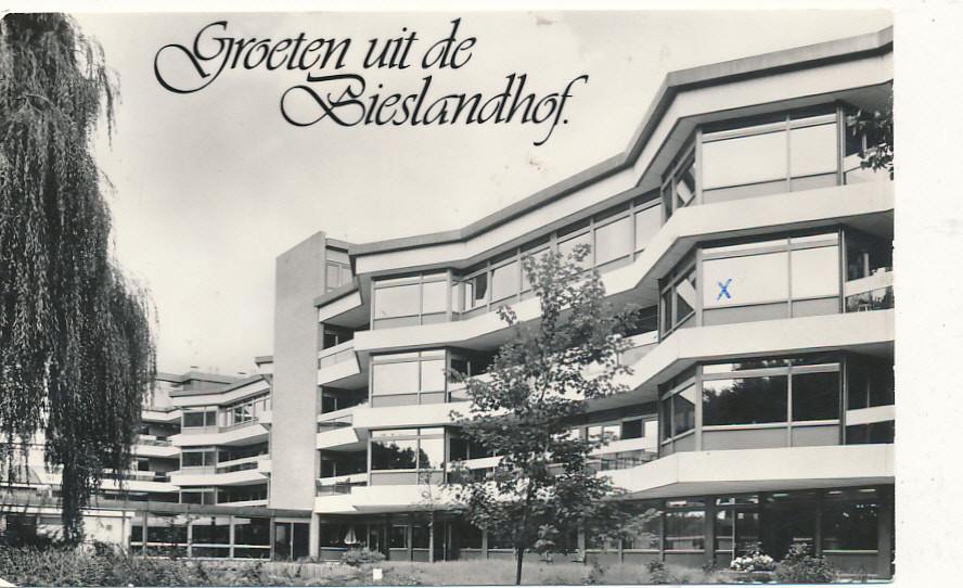 11022 Groeten uit de Bieslandhof Delft, Ophalen of Verzenden, 1940 tot 1960, Zuid-Holland