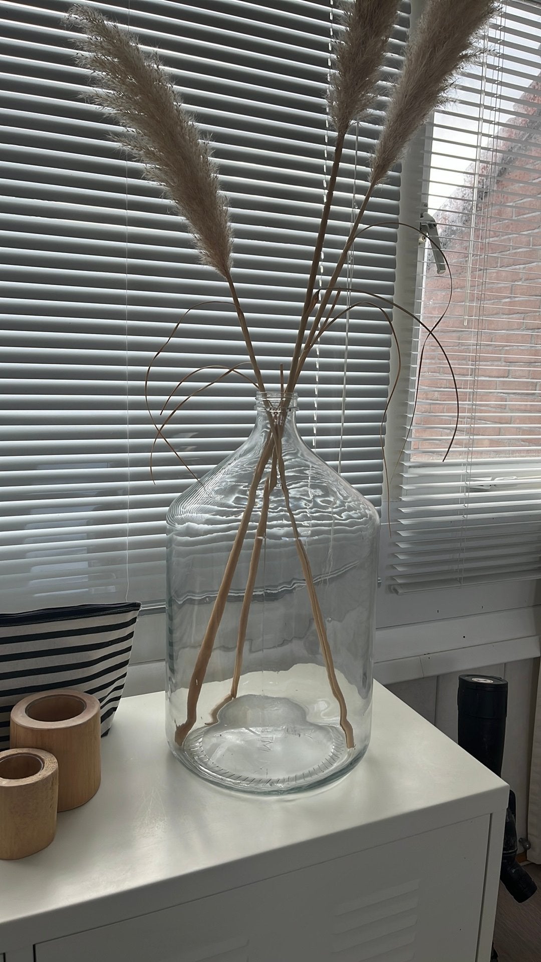 Vt wonen vaas 48 cm hoog, Overige kleuren, 50 tot 75 cm, Ophalen of Verzenden, Glas