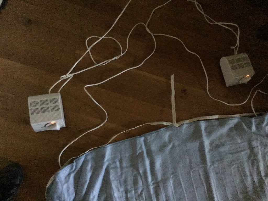 2 persoons elektrische onderdeken merk Inventum, Huis en Inrichting, Ophalen, Blauw, Overige typen, Tweepersoons