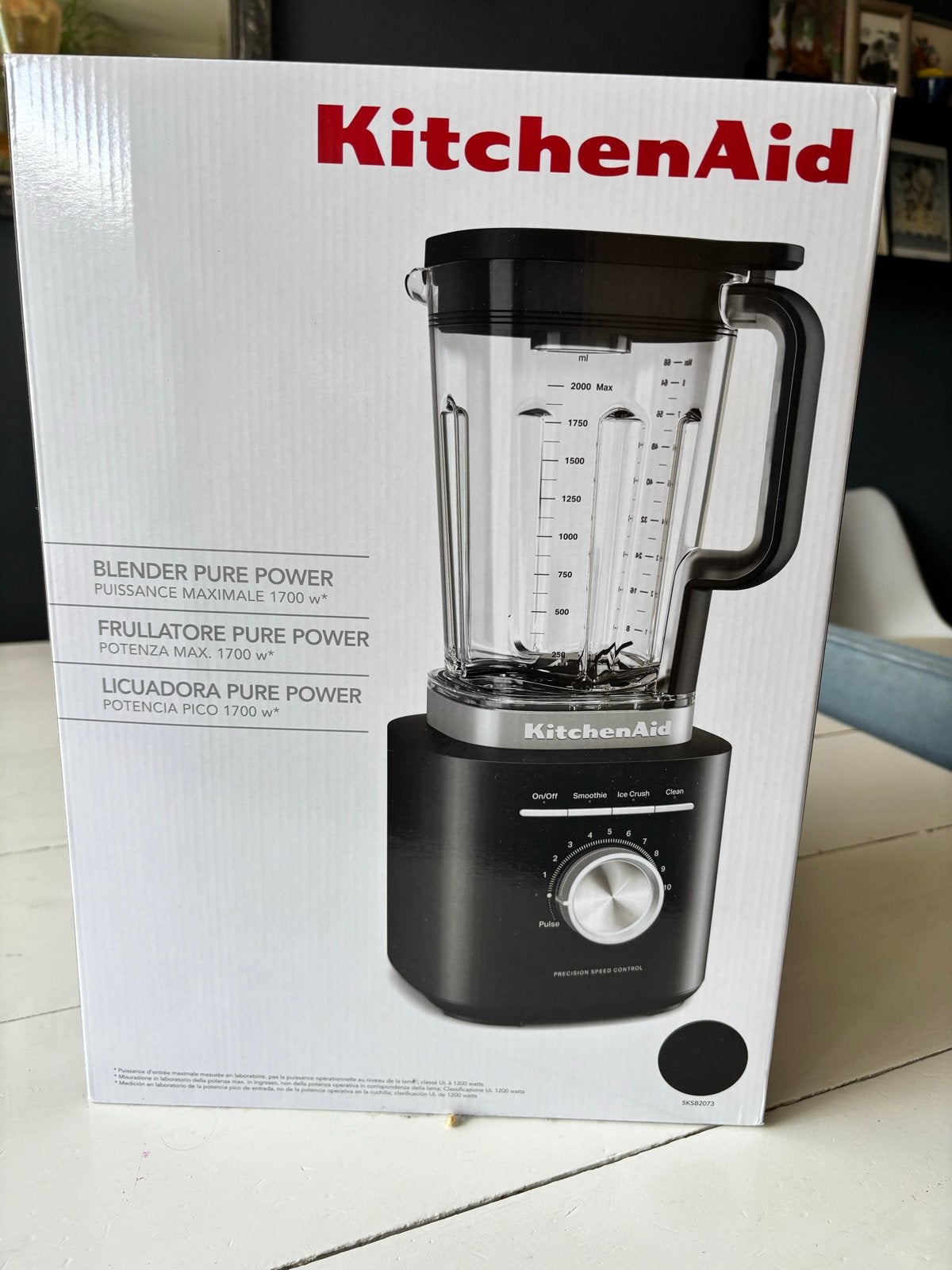 KitchenAid Blender Pure Power 1700W - Nieuwstaat, Witgoed en Apparatuur, Blenders, Ophalen, Zo goed als nieuw, Blender