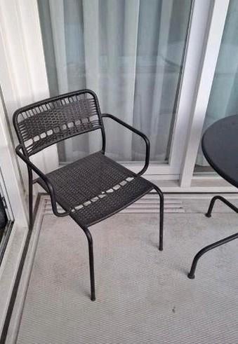IKEA LÄCKÖ tuinstoel - Donkergrijs, Rotan/Metaal, Tuin en Terras, Tuinstoelen, Ophalen