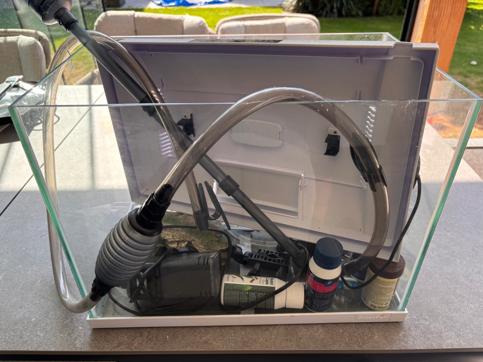 Aquarium met toebehoren, Ophalen, Zo goed als nieuw, Leeg aquarium
