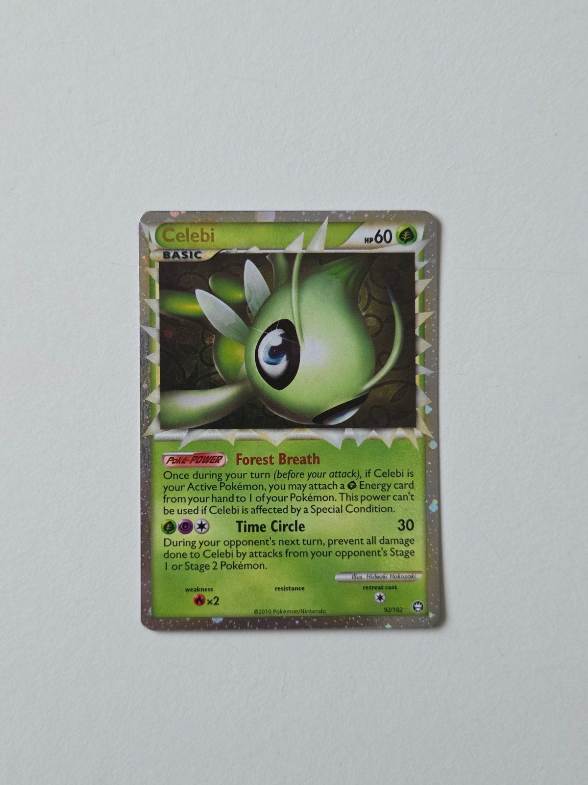 Celebi - TM 92, Hobby en Vrije tijd, Verzamelkaartspellen | Pokémon, Ophalen of Verzenden, Zo goed als nieuw, Losse kaart, Foil