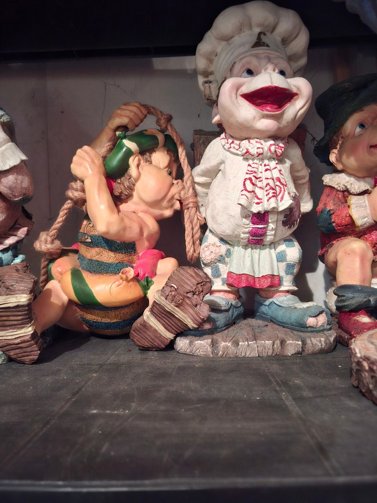 Verzameling van 6 Laaf beelden - Efteling, Verzamelen, Ophalen, Gebruikt, Laaf