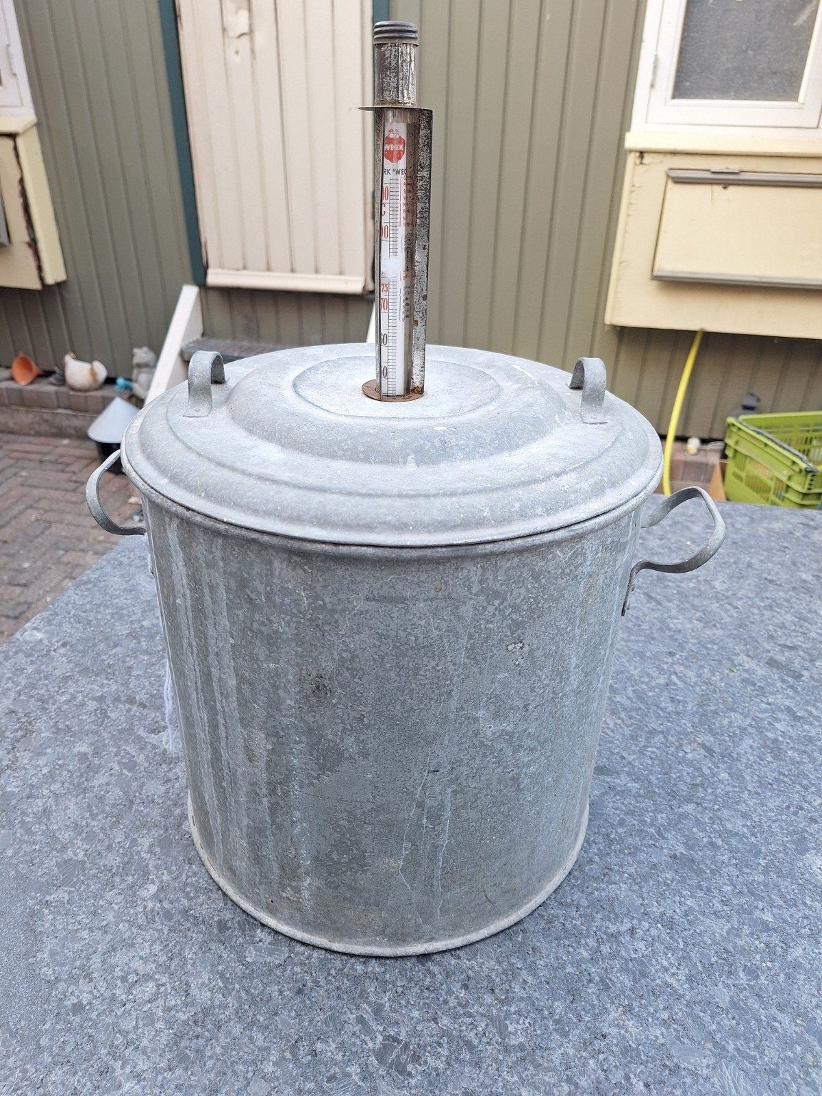 Vintage Weckketel met thermometer en inzet, Ophalen of Verzenden
