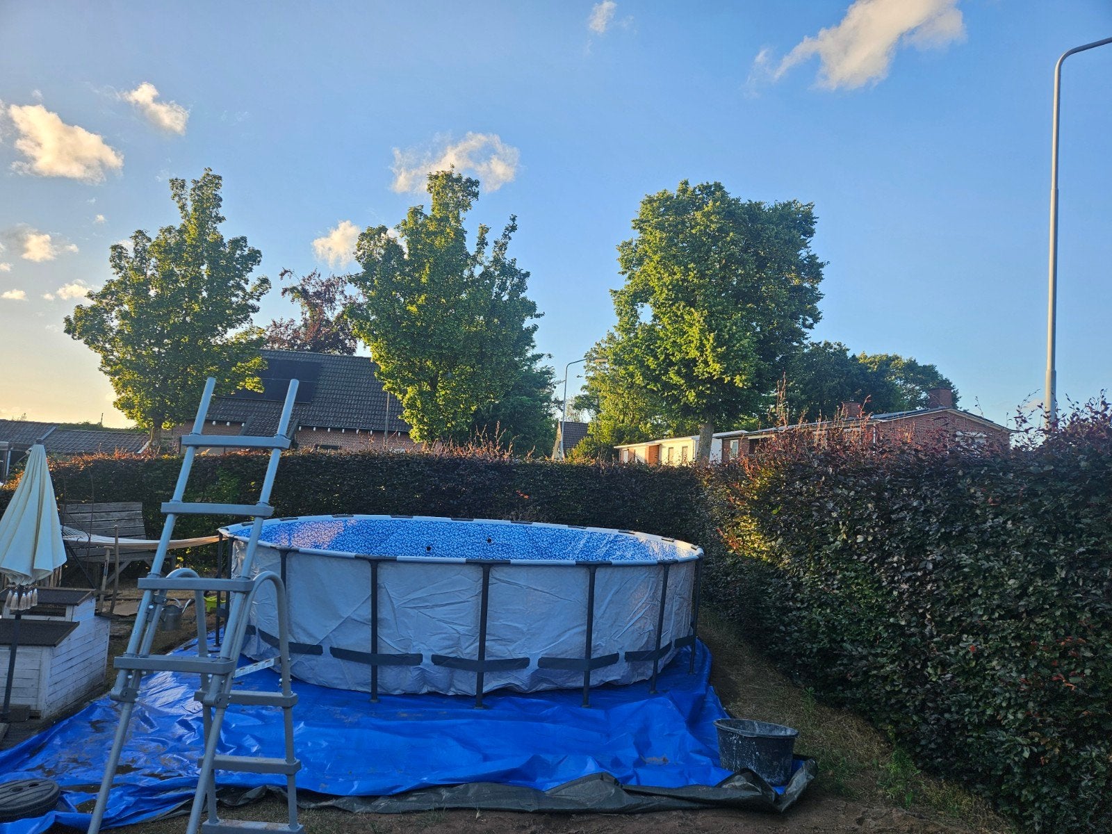 Nieuw opzetzwembad 549x122, met ladder en pomp, Tuin en Terras, Rond, Ophalen, 120 cm of meer, 300 cm of meer