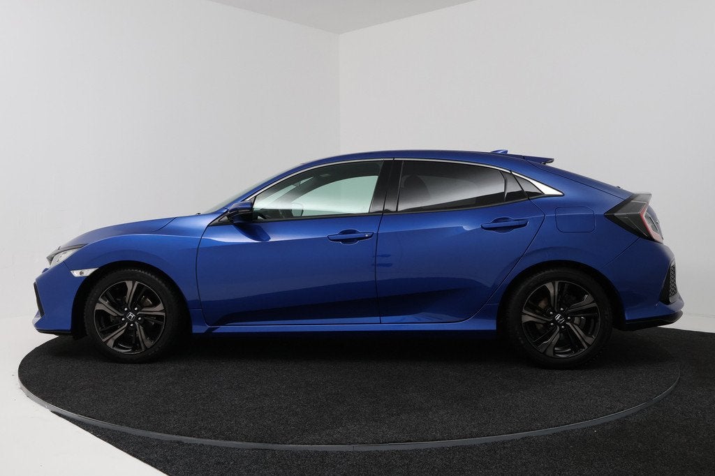 Honda Civic 1.0 i-VTEC Elegance (TREKHAAK, DIGITALE COCKPIT,, Auto's, Honda, Gebruikt, Blauw, Leder en Stof, 988 cc