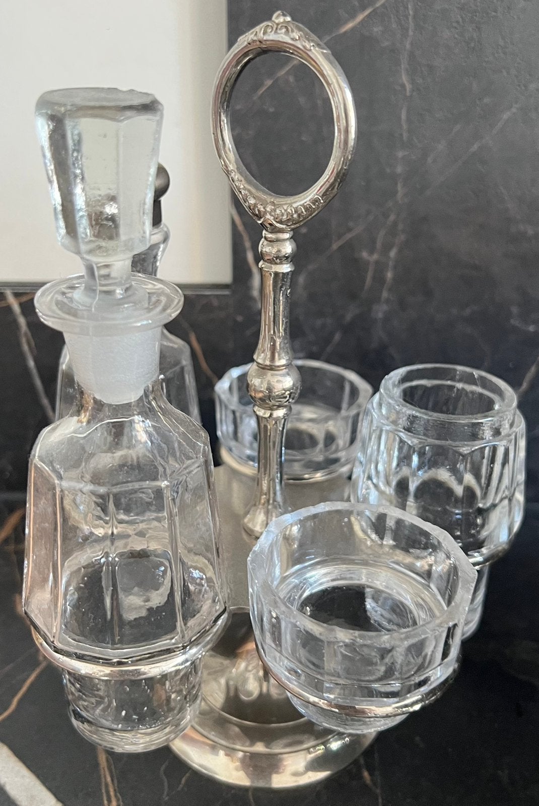 Antiek tafelsetje / cruetset, Antiek en Kunst, Ophalen of Verzenden