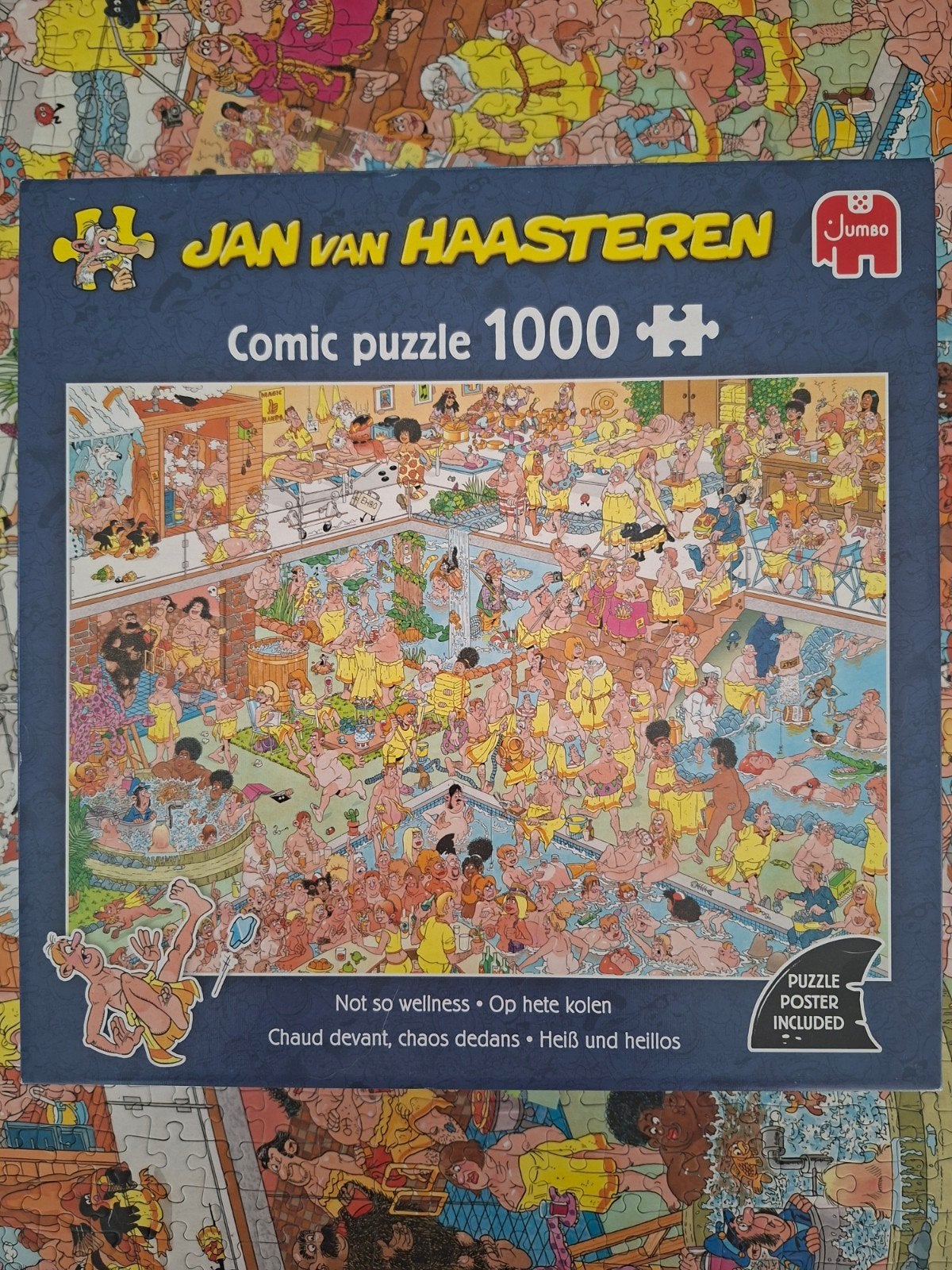 Jan van Haasteren 1000 stukjes Op hete kolen, Ophalen of Verzenden, 500 t/m 1500 stukjes, Zo goed als nieuw