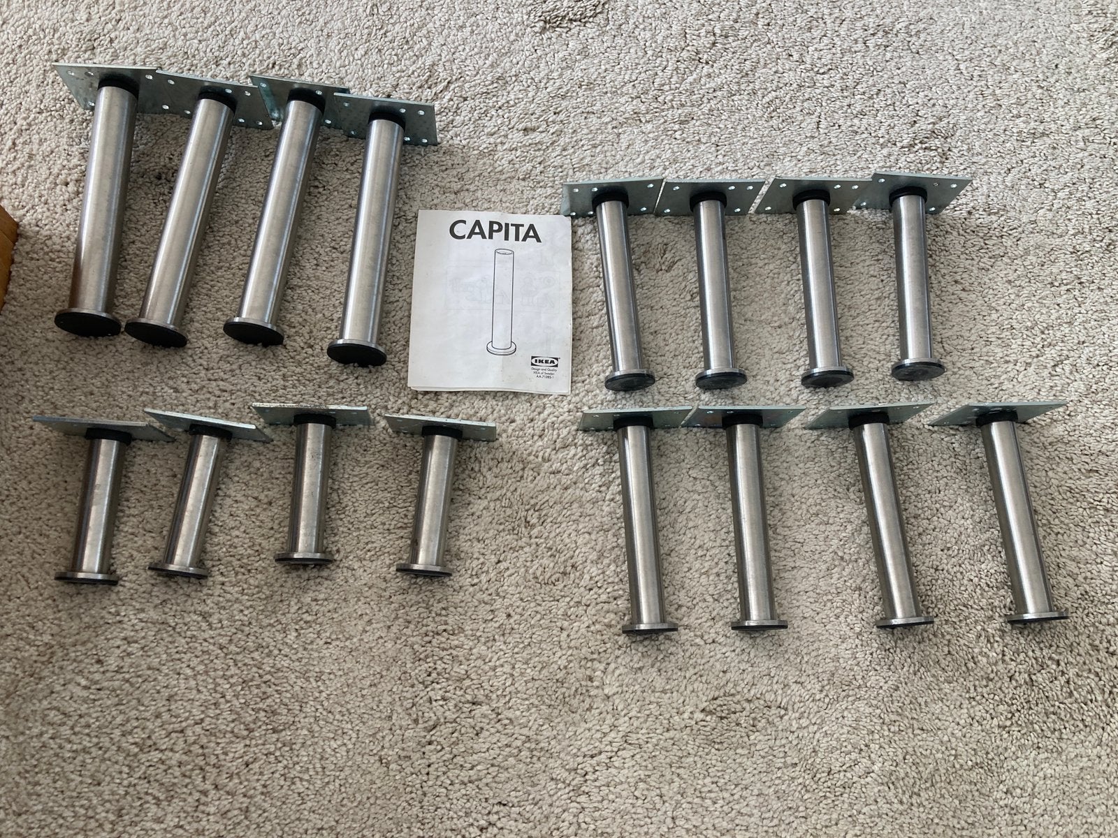 Captia, rvs verstelbare pootjes. IKEA., Huis en Inrichting, Keuken | Keukenelementen, Ophalen, Minder dan 50 cm, Zo goed als nieuw