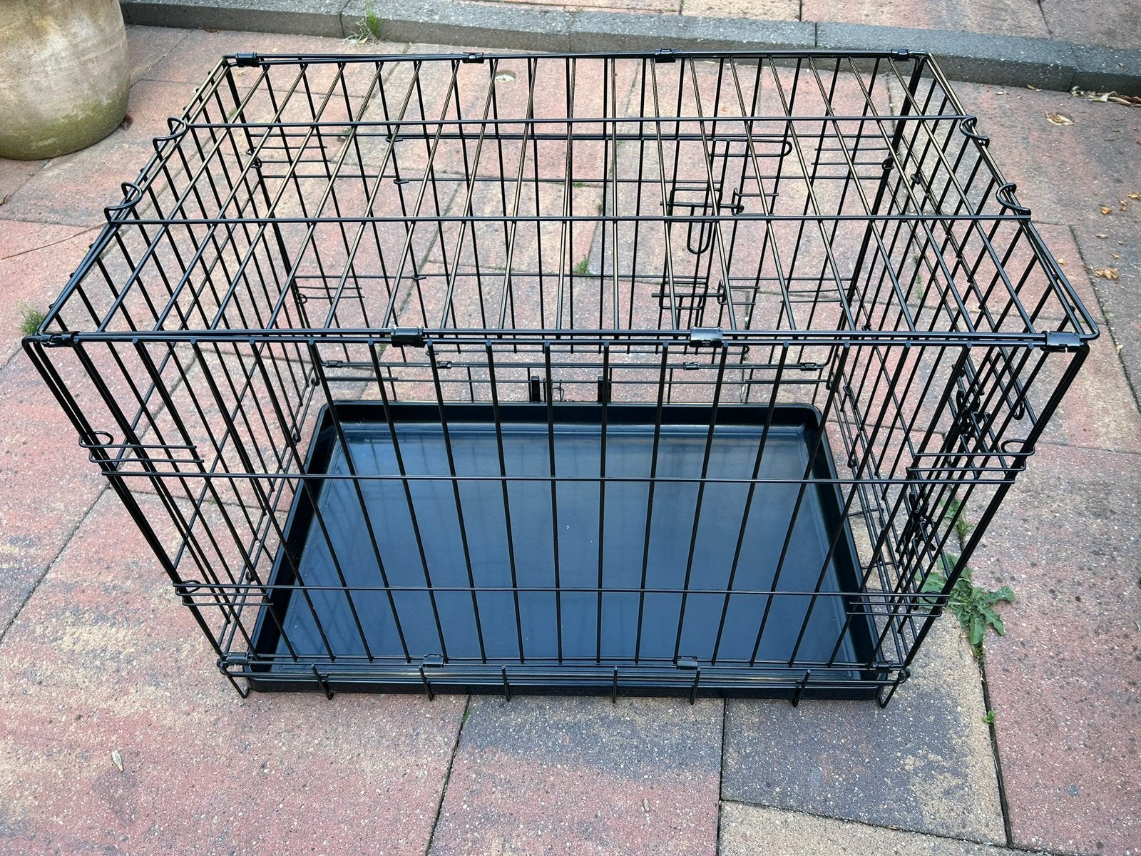 Zwarte hondenbench, in zeer goede staat, Dieren en Toebehoren, Ophalen, Zo goed als nieuw, 75 tot 110 cm, Minder dan 65 cm