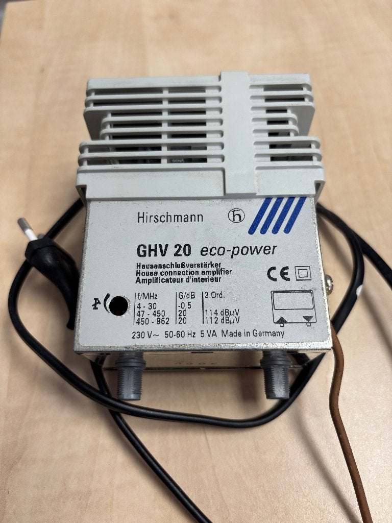 Hirschmann GHV 20 eco-power versterker, Ophalen of Verzenden, Gebruikt, Antenne