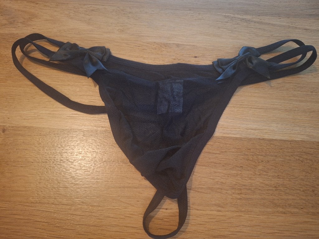 sexy herenstring maat L, Verzenden, Zwart, Overige typen