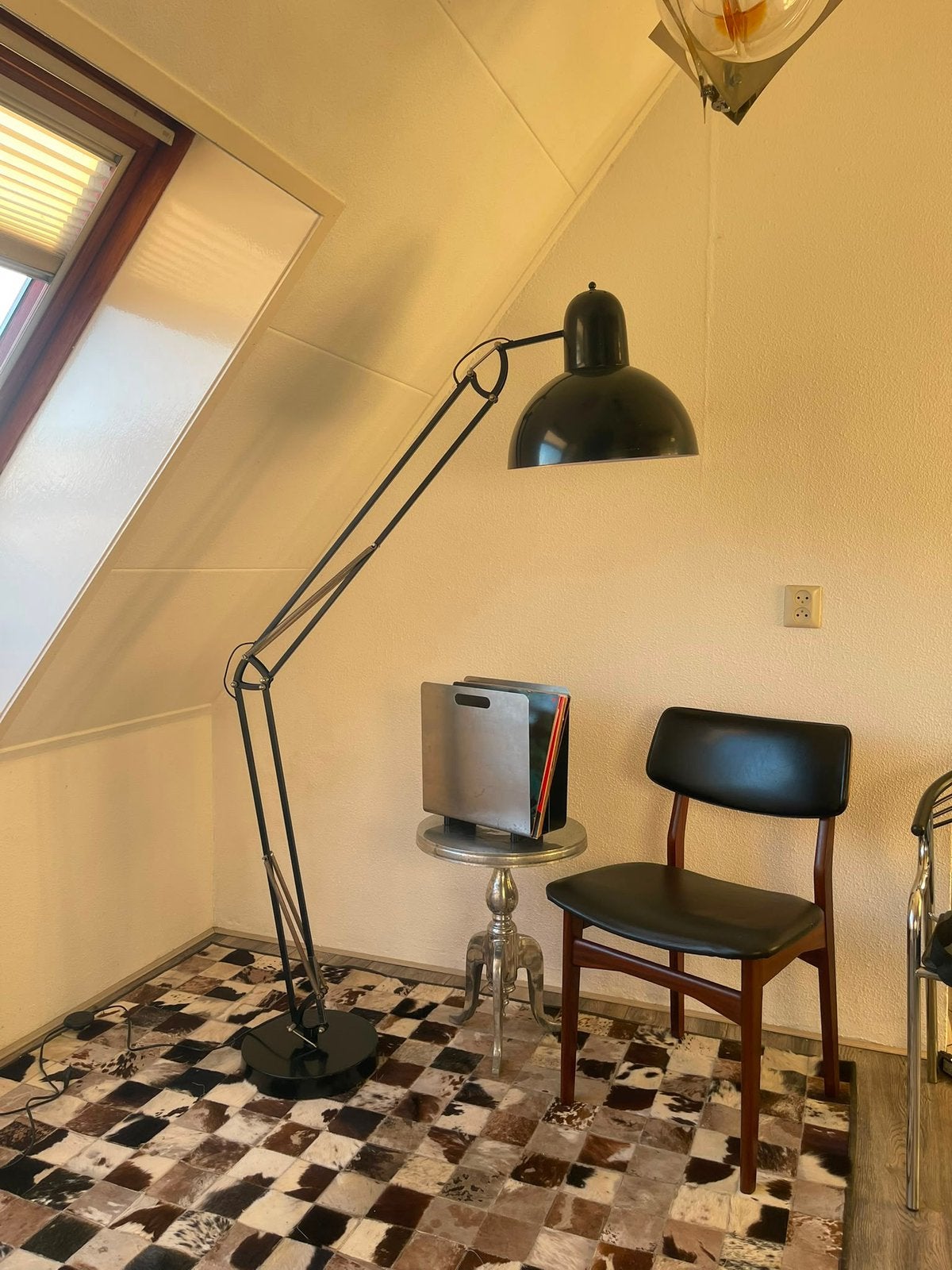 Grote industriële vloerlamp Bauhaus-stijl, Ophalen, Zo goed als nieuw, Metaal, 150 tot 200 cm