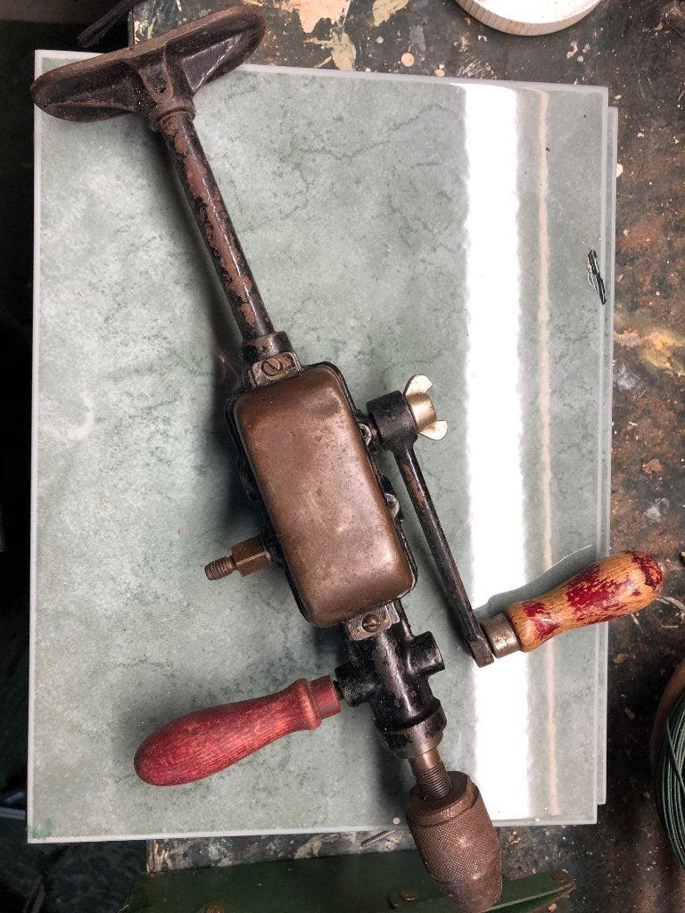 Antieke handboor van rond 1930, Doe-het-zelf en Verbouw, Gereedschap | Handgereedschap, Ophalen, Gebruikt, Overige typen